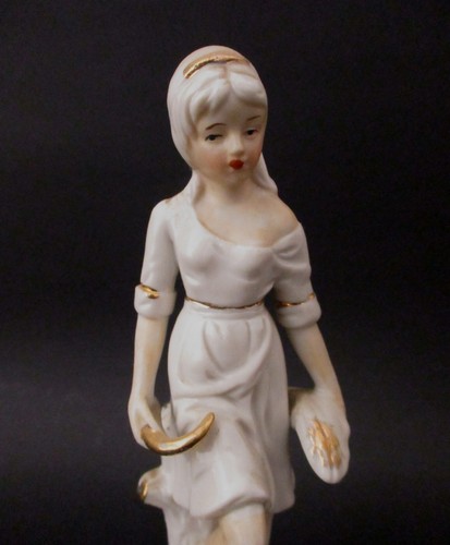 ✅ COPPIA ANTICHE STATUINE PORCELLANA CAPODIMONTE RIFINITURA ORO ZECCHINO - 454 - Imagen 5 de 9