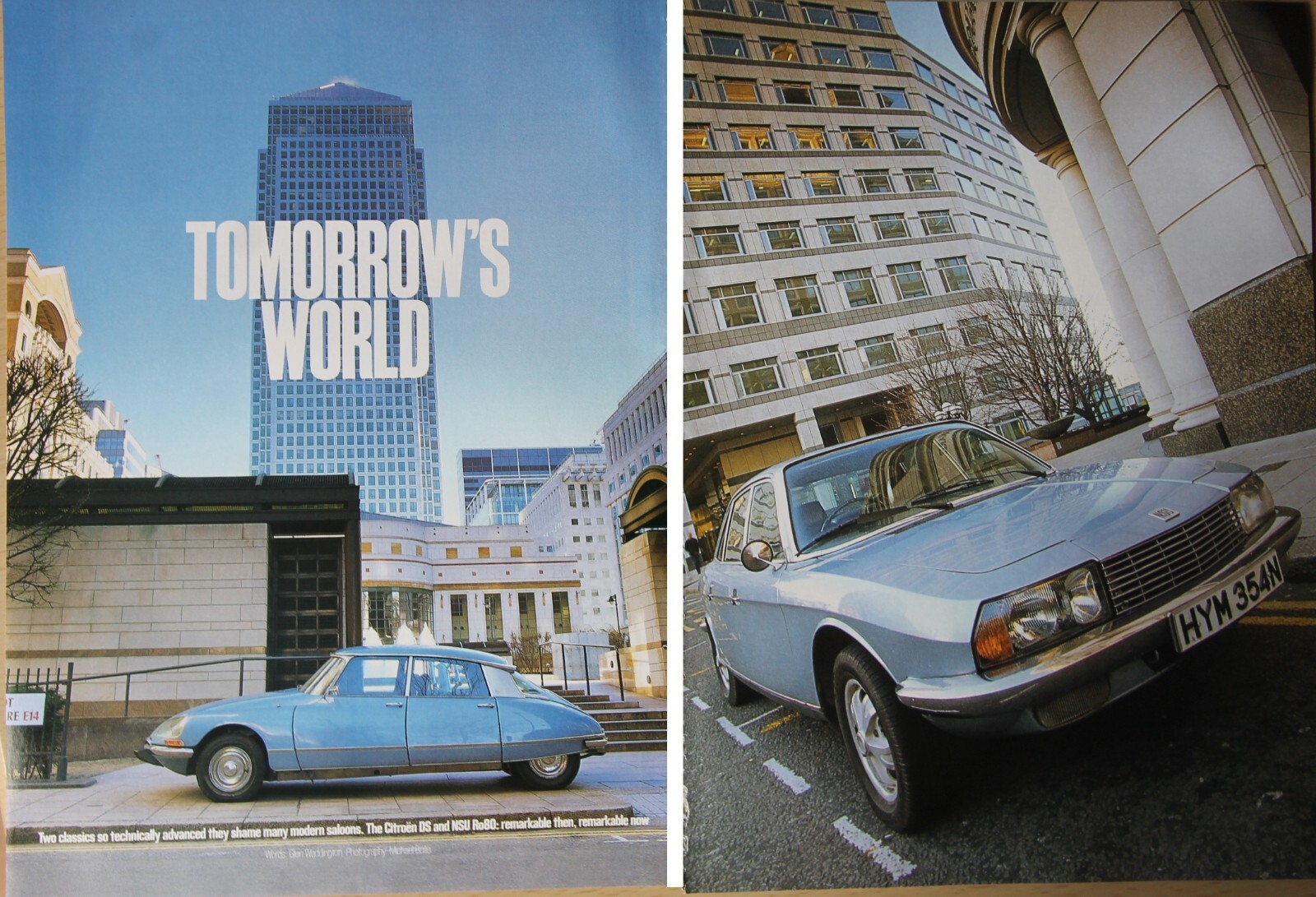 CC 2000 magazine article: 1970 CITROEN DS21 PALLAS vs 1975 NSU Ro80