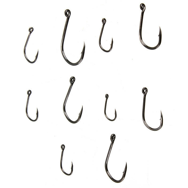 500pcs 10 Different Size Circle Fishing Fish Hook Set With Box
