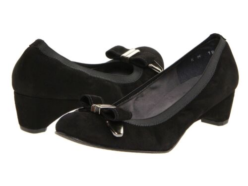 BNWT Beautiful Designer STUART WEITZMAN Black Suede Shoes 7 - Picture 2 of 3