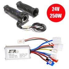 Brush Speed Motor Controller 24V 250W Throttle Grip for Engine Scooter e-Bike US