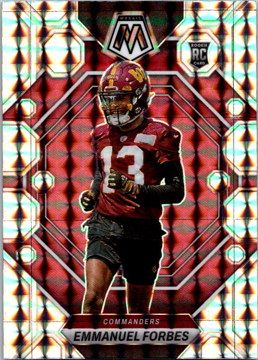 2023 Mosaic Emmanuel Forbes Rookie Silver Mosaic Prizm RC #319 Commanders