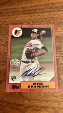 2022 Update 1987 Topps Baseball Red /25 Mike Baumann #87BA-MB Rookie Auto RC