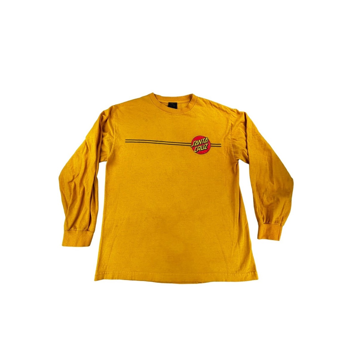 Vtg Santa Cruz Skateboard Tee Shirt Yellow Long-Sleeve Skater | eBay