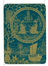 Single Playing Card Vintage Antique Lacquer "Japaneses Scenery" JA-6-1 B 