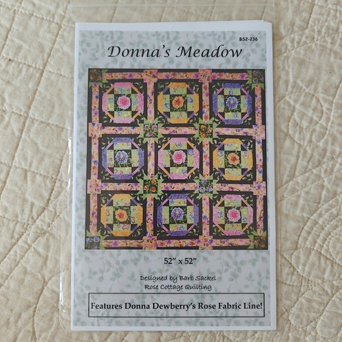 2008 Donna's Meadow 52x52" Wall Lap Crib Throw Quilt Pattern & Template - Picture 5 of 24