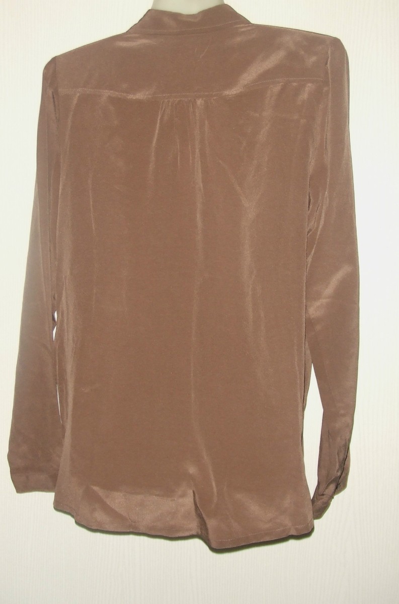Robe Fluide CYRILLUS En Soie 100% - Taille 40 - Couleur Marron Clair (praline)