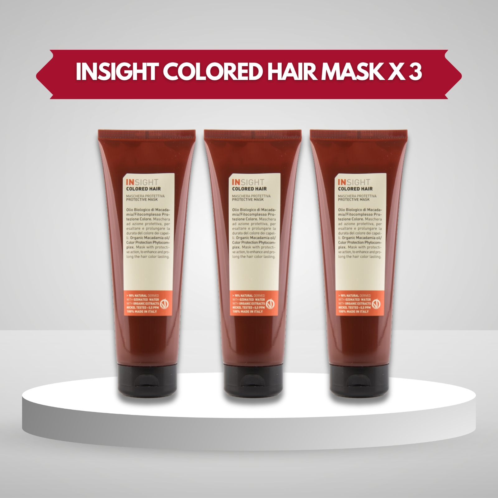 3 x Insight Colored Hair Protective Mask 250ml - Great Price!