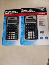LOT OF 2 Texas Instruments TI-30XIIS 2-Line Solar Scientific Calculator