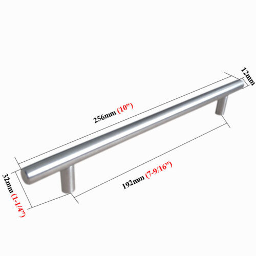 Moderner gebürsteter Edelstahl Schrank T Bar Griff Zugknopf 2"-10" - Bild 8 von 9
