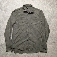 PROOF x Huckberry Denim Shirt Mens Medium M Gray Performance Travel Workwear