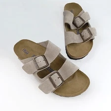 Birkenstock Arizona Taupe Suede Leather Casual Sandals Unisex's Shoes 37-45 Size