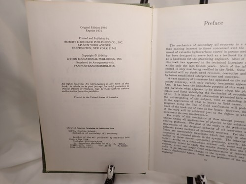 MECHANICS OF SECONDARY OIL RECOVERY By Charles Robert Smith - Hardcover Nice! - Picture 5 of 6
