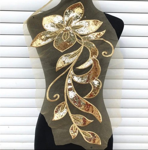 MOTIFS APPLIQUES EMBELLISHMENTS SEQUINNS DANCE LACE BEAUTIFUL FANCY DRESS PARTY - Picture 4 of 48
