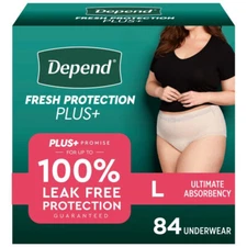Depend Fresh Protection Plus Incontinence Underwear for Women Ultimate Absorbent