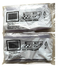 Kitchen Apron, Lot of 2 Kitchen Safe Food Handlers Vinyl, Bib Style - 34" x 42"