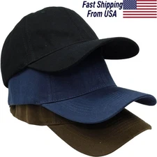 Cotton Baseball Cap Ball Dad Hat Adjustable Plain Solid Washed Men Washed PC