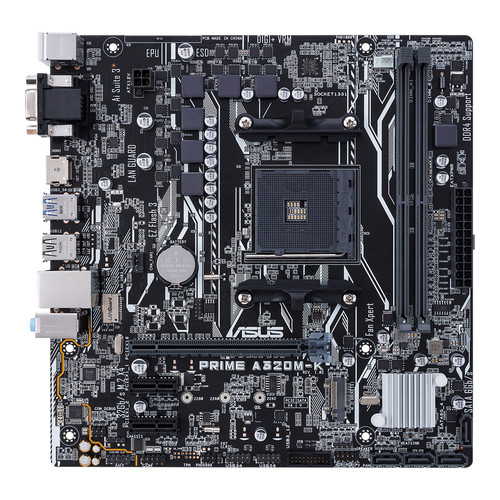 ASUS Prime A320M-K mATX Mainboard - Sockel AM4 - BIOS aktualisiert