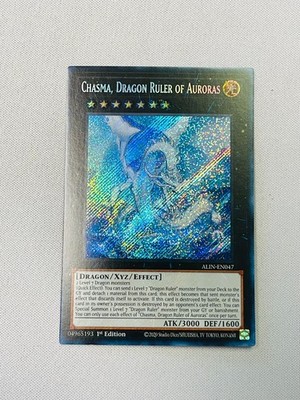 CHASMA, DRAGON RULER OF AURORAS ALIN-EN047 - Secret Rare 1st Edition NM -