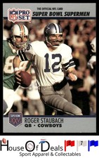 1990-91 Pro Set Super Bowl XXV Silver Ann #37 Roger Staubach Dallas Cowboys card