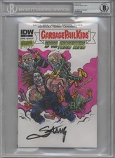 STING GPK MARS ATTACKS WCW SIGNED AUTO ORIGINAL ART COMIC COVER 1/1 BAS
