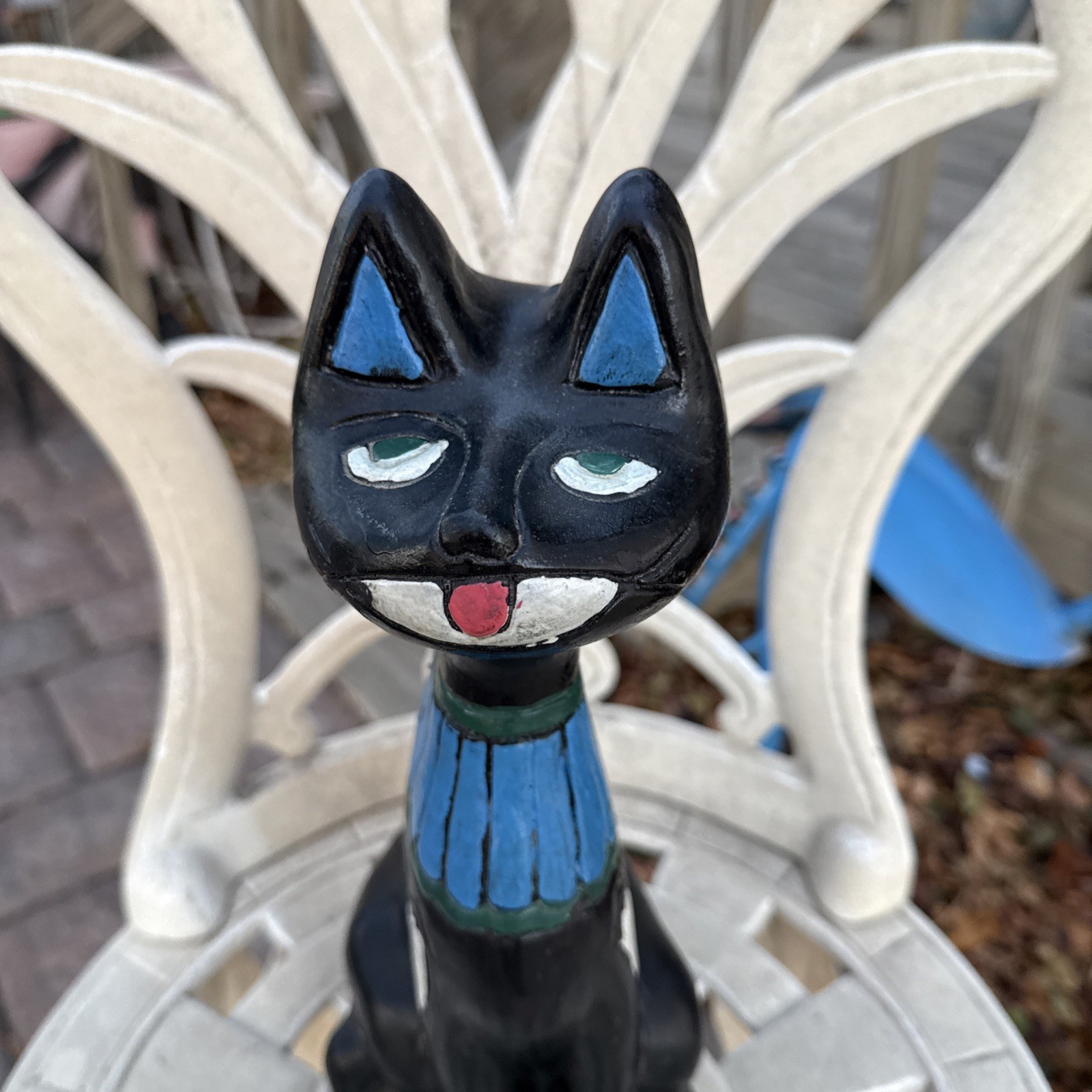 Vintage Manuel Felguerez Mid Century Modern Abstract Cat Art Sculpture 12 inches