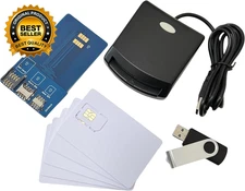 LTE WCDMA ICCID SIM USIM 4G Secure Card Reader Writer Programmer with 5Pcs Blank