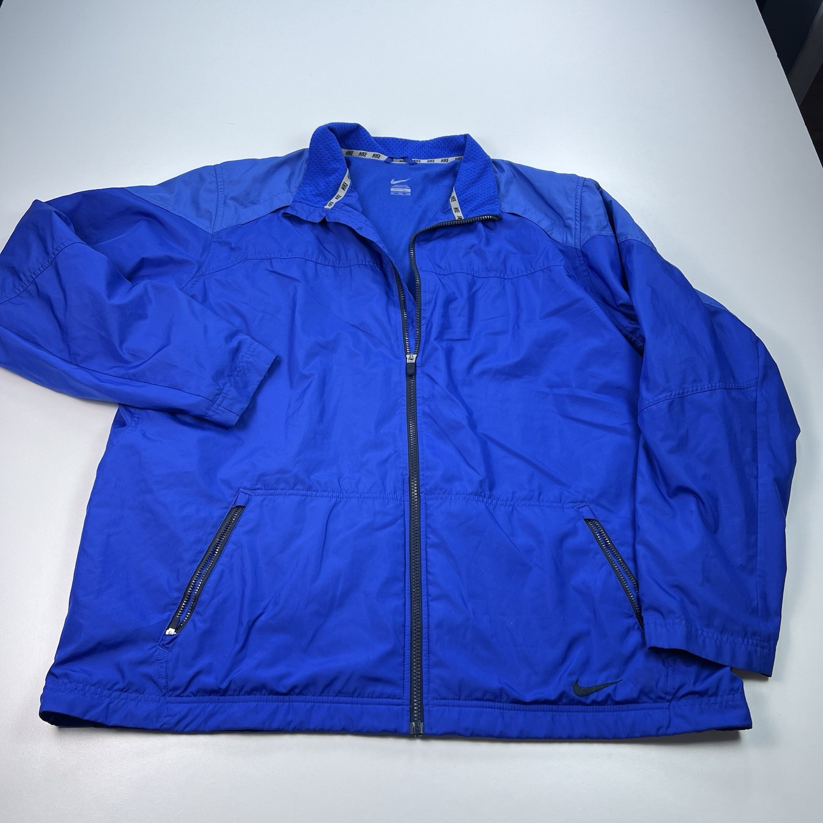 SACAI X NIKE Giacca a vento Nike uomo 2XL XXL blu full zip tasche traspirante allenamento