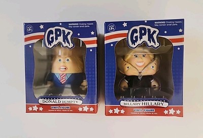 GARBAGE PAIL KIDS - HILLARY BILLARY CLINTON &  DONALD DUMPTY TRUMP - 2016 Mint