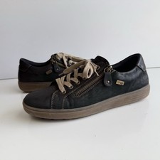 Remonte TEX Shoes Womens 40 8.5-9 Leather Sneakers Casual Tex Zip Lace Up
