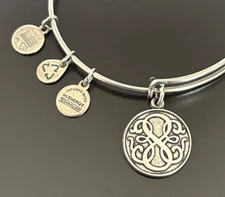Alex & Ani Path Of Life Infinity Energy Silver Tone Charm Bracelet 7.5"