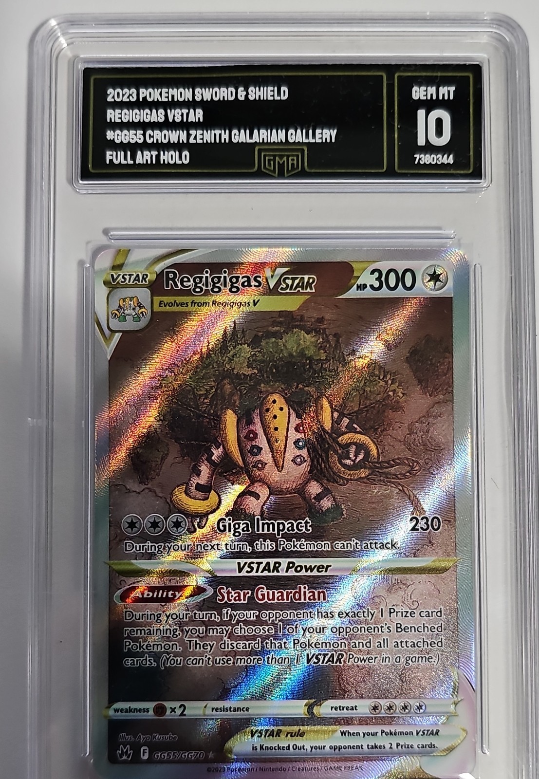 Regigigas VSTAR GG55/GG70 SWSH: Crown Zenith: Galarian Gallery Holo Gem Mint 10
