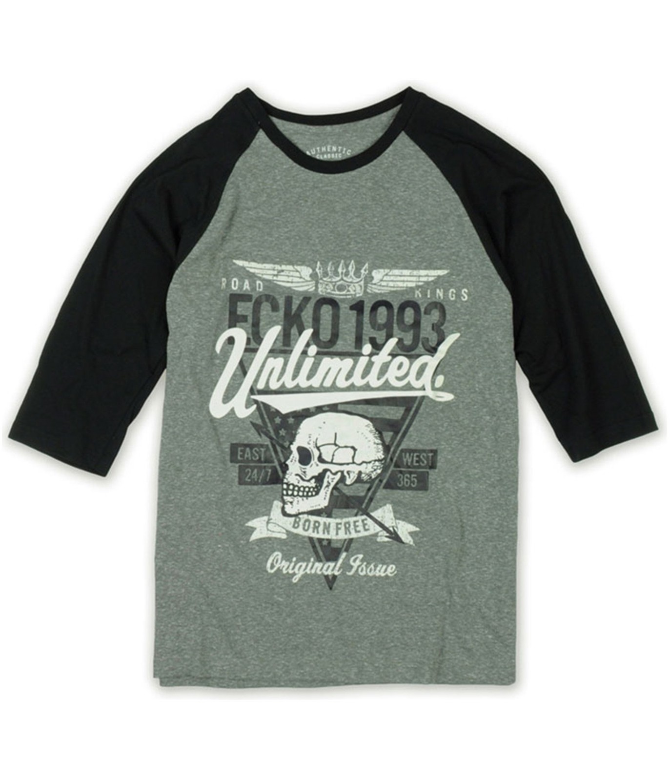 Ecko без рукавов Мужская трикотажная футболка Реглан оригинального выпуска с графическим рисунком серая S 3290₽