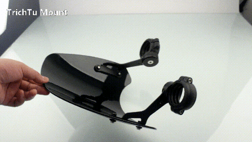 Black Windshield Windscreen w/Brackets Fit For Triumph Bonneville Bobber 2017-23 - Picture 19 of 19