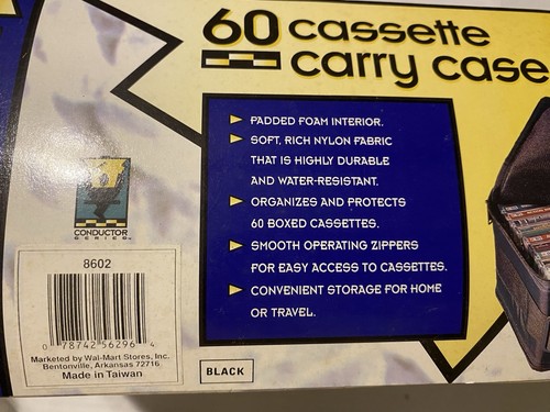 Conductor Series black VTG 60 Cassette Carry Case NEW - Foto 2 di 9