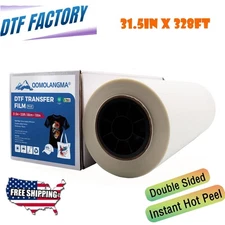 10 Rolls DTF Transfer Film Premium Roll Instant Hot Peel Coated PET Film