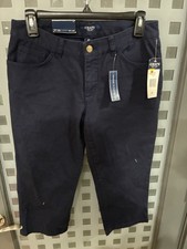 Chaps Women’s Navy Pants Size 6P Petite Stretch Classic Fit NWT 