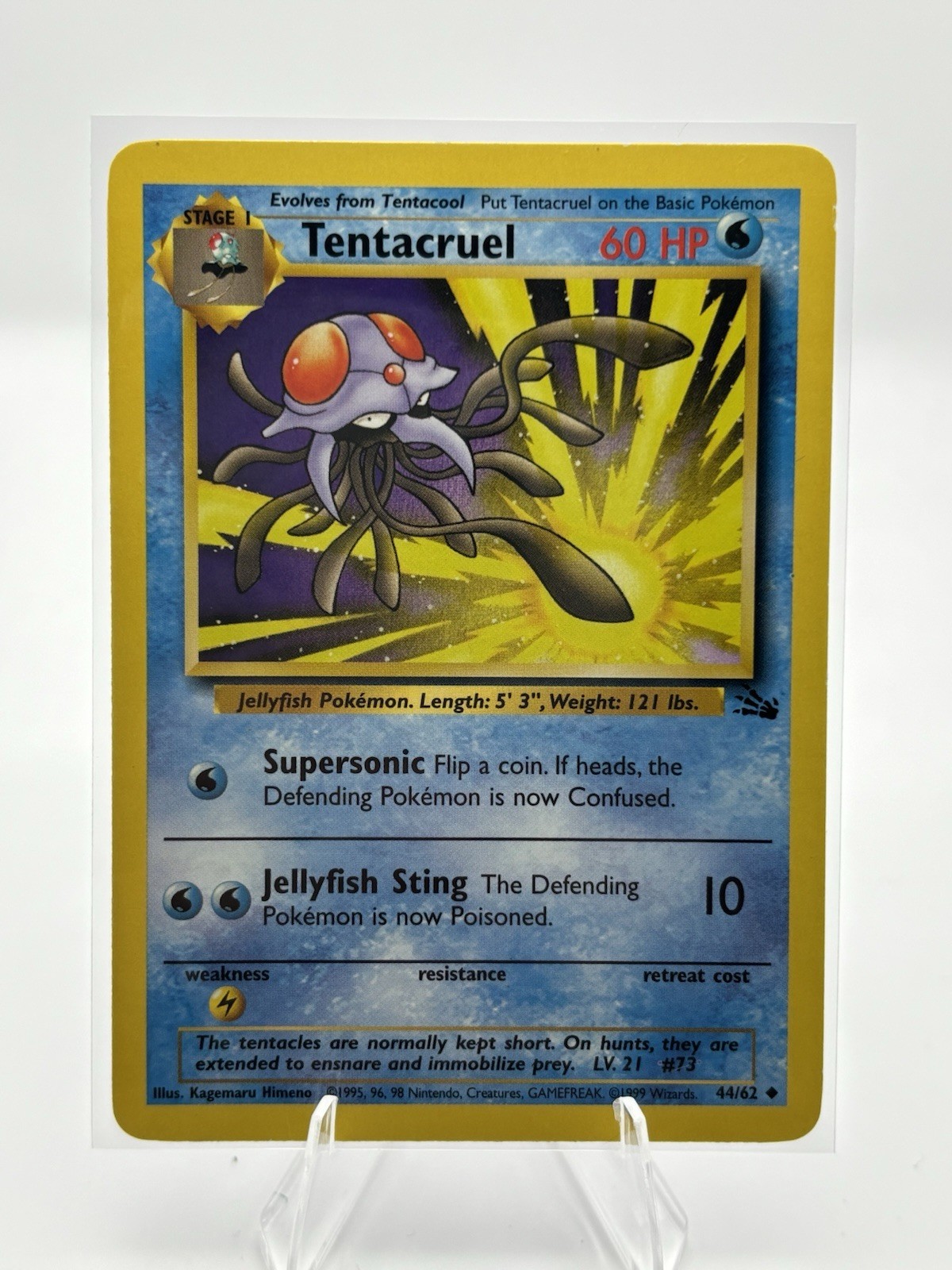 Tentacruel 44/62 Fossil Vintage Pokemon Card