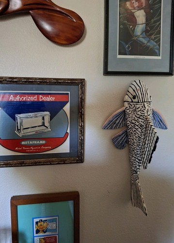 Vintage Aquarium Fishtank Beautiful 20" Original Ceramic Collector Plecostomus