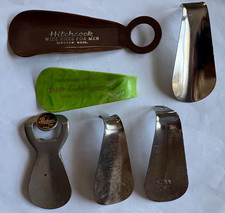 Vintage Shoe Horns Plastic  Metal Advertising Lot of 6