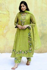 Latest Designer Faux Georgette Salwar Kameez With Dupatta For Women