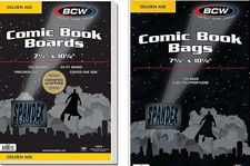 200 BCW Golden Age Acid Free 2-Mil Polypropylene Comic Bags  Boards COMBO SET