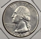 《SILVER》 1948 BU  WASHINGTON QUARTER - *BEST WAY TO BUY SILVER !!