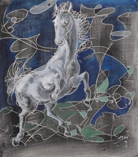 Hans Erni : Rearing Horse : Archival Art Print