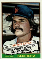 Ken Reitz 1976 Topps Baseball - Traded #158T - San Francisco Giants