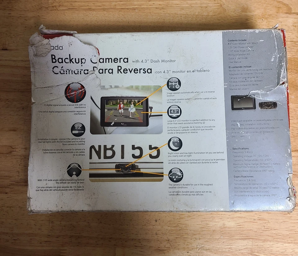 Yada Behind Sight Backup  Camera with 4.3 inch Monitor - Image 2 of 4