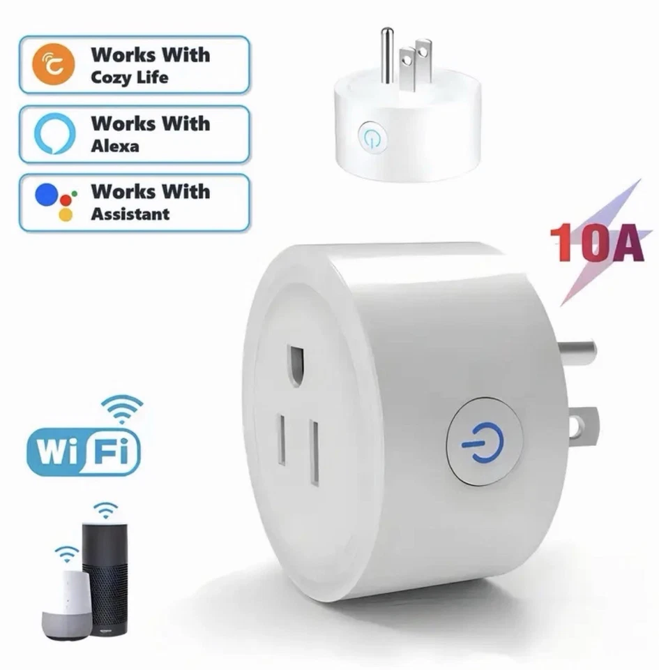 2 шт умная вилка WiFi — работает с Alexa и голосовым управлением - Изображение 2 из 4