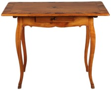 Antiker Kleiner Barock Schreibtisch Beistelltisch Kirschbaum Nussbaum mit Einleg