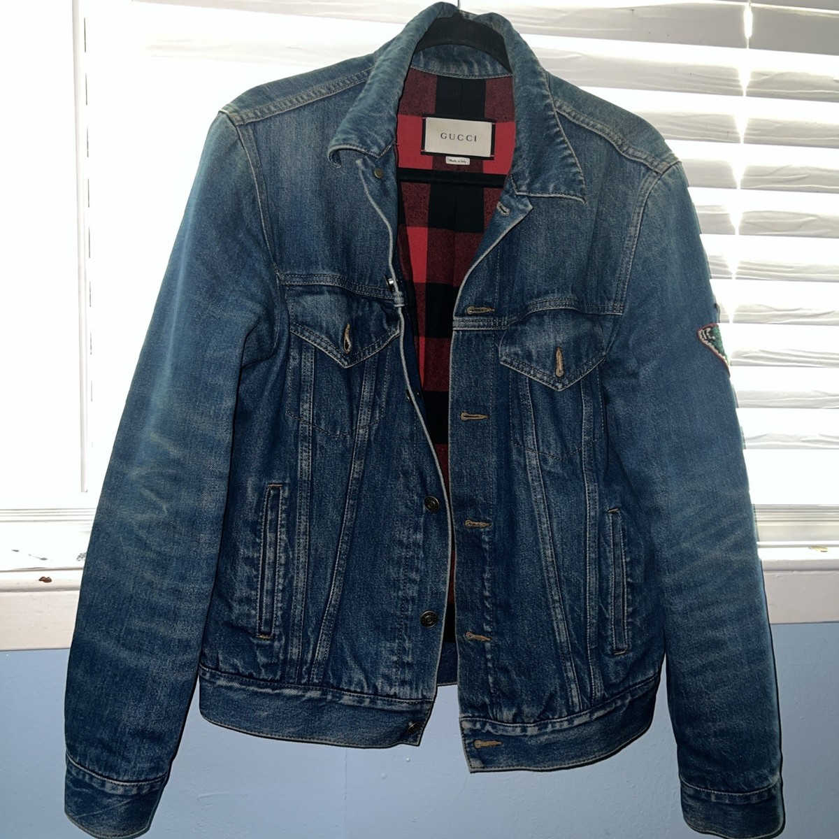 gucci denim jacket tiger embroidery men's small size46 | eBay