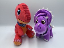 Dino Ranch BLITZ  TANGO Red Velociraptor Purple Triceratops Dinosaur Plush Lot